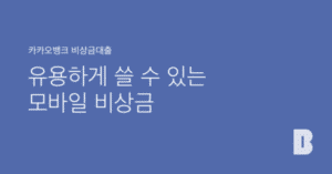 비상금 대출 상품 소개